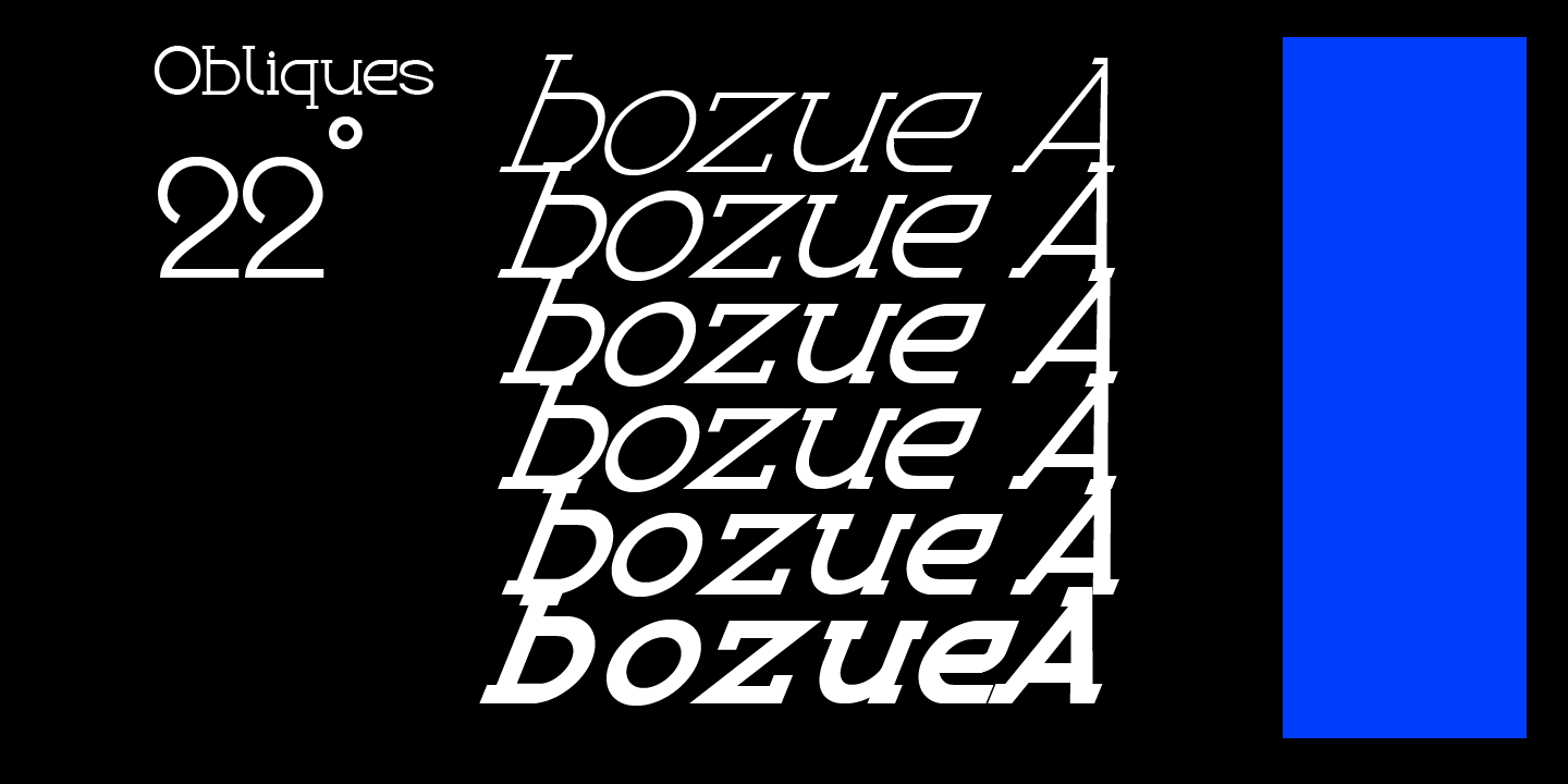 Example font Bozue #6